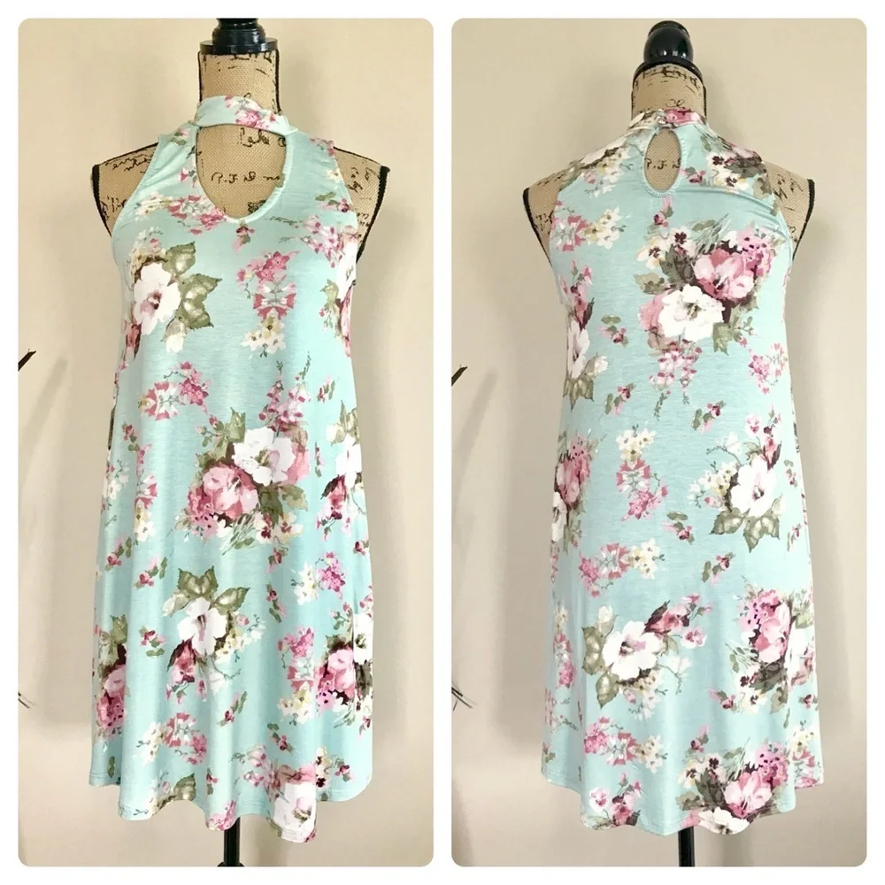 Floral choker mini dress - Picture 8 of 8